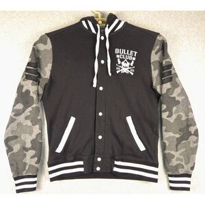 New Japan Pro Wrestling‎ Bullet Club Hoodie Camo Sleeve Jacket Size Small